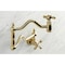 Kingston Brass KS2107AX Heritage Wall Mount Pot Filler, Brushed Brass KS2107AX - alternate 4